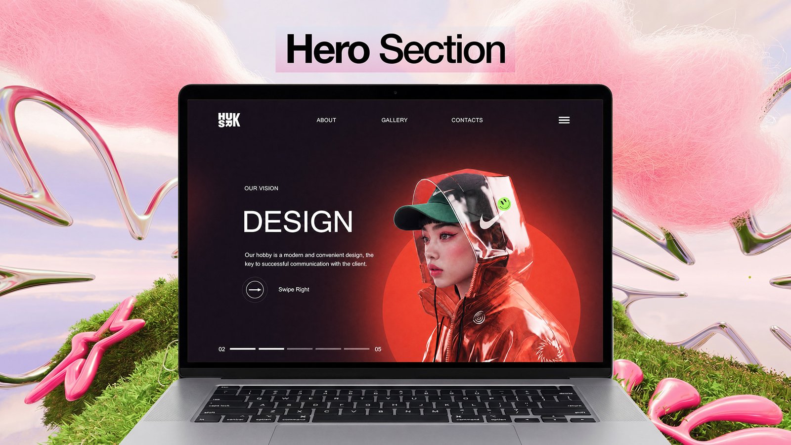 Modern Hero Section with Slider